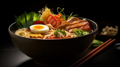 Bowl Ramen Egg Black/Dark Wallpaper 4K 1925x1078 Full HD, Ultrawide