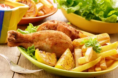 Meal Crispy Fried Chicken Abstract Wallpaper 4K 3838x2524 Meal, Ultrawide, QHD