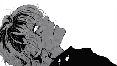 Tokyo Ghoul Quad Monochrome Space Wallpaper 4K 3344x1882 Tokyo, Ghoul, 2k, Quad, Hd, Pc, Desktop, Wallpaper, Monochrome, Close-up, Bloodstreaked, Gazing, White, Gray, Ultrawide, QHD