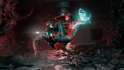 Spider Man Fight Miles Black/Dark Wallpaper 4K 1920x1080 Hd, Pc, Wallpaper, Spider-man, Fight, Miles, Morales, Peter, Parker, Grapple, Venom, Black, Ultrawide, Full HD