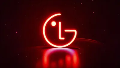 Glowing Red Logo Technology Wallpaper 4K 4096x2304 Glowing, Red, Lg, Logo, With, A, Sleek, Modern, Design, Presented, Vibrant, Ultra, Brown, Ultrawide, 4K