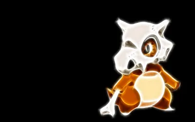 Bright Cubone Wallpaper Black/Dark Wallpaper 4K 1920x1200 Hd, Pc, Desktop, Wallpaper, Of, Cubone, The, Anime-style, Ground-type, Pok, Mon, Glowing, White, Ultrawide, Full HD