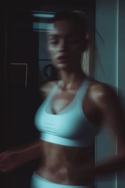 Blurred Young Woman Fitness Bra Abstract Wallpaper 4K 2208x3313 Full HD, Portrait