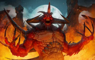 Diablo Lord Terror Kirill Stepanov Abstract Wallpaper 4K 1920x1212 Diablo, The, Lord, Of, Terror, By, Kirill, Stepanov, Red, Brown, Ultrawide, Full HD