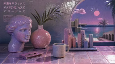 Vaporjazz Pastel Retro Space Wallpaper 4K 3838x2158 Pastel-retro, Ultrawide, QHD