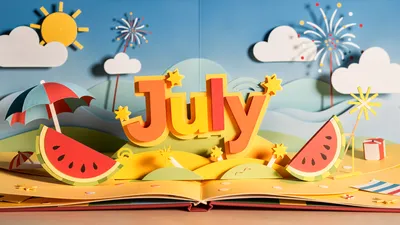 July Bright Pop Nature Wallpaper 4K 4606x2590 Pop-up, Book, Ultrawide, 4k