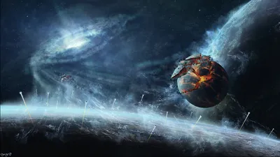 Dramatic Sci Spaceship Wallpaper 4K, Space category