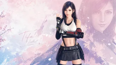 Tifa Lockhart Confident Black/Dark Wallpaper 4K 3838x2158 Ultrawide, QHD