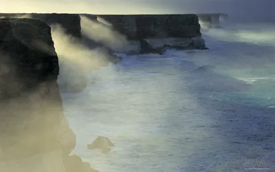 Nullarbor Coast Dramatic Cliffs Mist Wallpaper 4K, Nature category