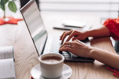 Woman Typing Her Home Abstract Wallpaper 4K 2208x1471 Full HD, Ultrawide