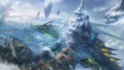 Majestic Snow Covered Nature Wallpaper 4K 1920x1080 Hd, Desktop, Wallpaper, Featuring, A, Majestic, Snow-covered, Dragon), Intertwined, Fantastical, Icy, Fortress, White, Ultrawide, Full HD