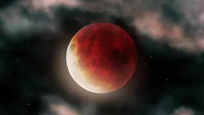Blood Moon Rising Space Crimson Space Wallpaper 4K 7680x4320 8k, Ultra, Hd, Pc, Desktop, Wallpaper, A, Blood, Moon, Rising, Space, Crimson, White, Gray, Ultrawide, 4K