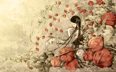 Sleek Fantasy Wallpaper Fantasy Wallpaper 4K 1920x1200 A, Fantasy-themed, Hd, Desktop, Wallpaper, Featuring, Serene, Woman, Surrounded, Vibrant, Red, Leaves, White, Ultrawide, Full HD