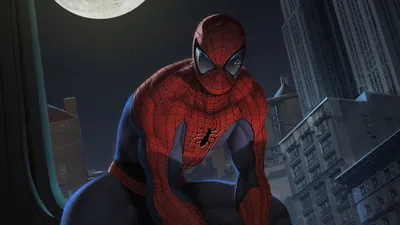 Spider Man Moon Space Wallpaper 4K 1366x768 Gray