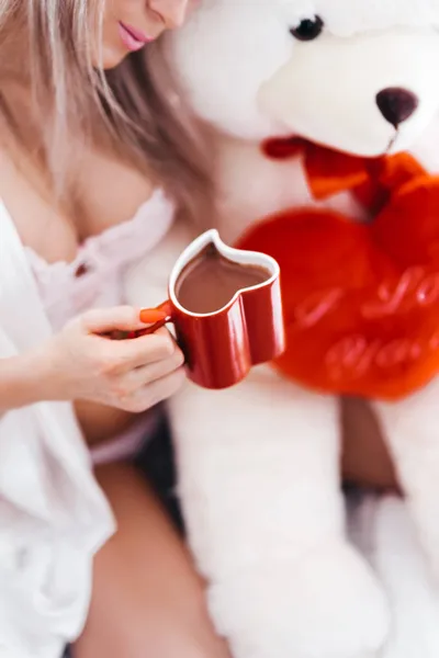 Woman Holding Red Heart Abstract Wallpaper 4K 2208x3313 Full HD, Portrait