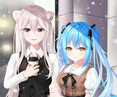 Hololive Yukihana Lamy Shishiro Abstract Wallpaper 4K 2480x2067 Hololive, Yukihana, Lamy, Shishiro, Botan, Anime, Virtual, Youtuber, Desktop, White, Square, Full HD
