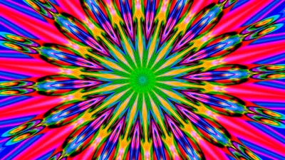 Sleek Vibrant Wallpaper Abstract Wallpaper 4K 1920x1080 Vibrant, Psychedelic, Kaleidoscope, Pattern, In, Hd, Colorful, Abstract, Radial, Design, Neon, Pink, Yellow, Green, Ultrawide, Full HD