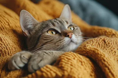 Autumn Mood Cute Cat Animals Wallpaper 4K 2208x1471 Mood, Full HD, Ultrawide