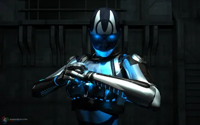 Futuristic Sci Robot Technology Wallpaper 4K 1680x1050 Futuristic, Sci-fi, Robot, With, Glowing, Blue, Eyes, And, Metallic, Armor, Dark, Industrial, White, Gray, Yellow, Ultrawide
