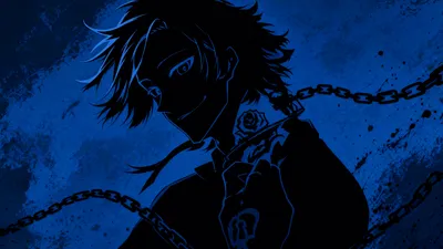 General Wallpaper 3838x2158 Black/Dark Wallpaper 4K 3838x2158 Blue-toned, Anime-style, Ultrawide, QHD