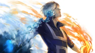 Shoto Todoroki Anime Abstract Wallpaper 4K 3840x2160 4K, Ultra, Hd, Pc, Desktop, Wallpaper, Of, Shoto, Todoroki, Anime, Hero, Academia, White, Ultrawide