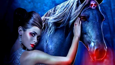 Dark Fantasy Woman Wallpaper 4K, Animals category