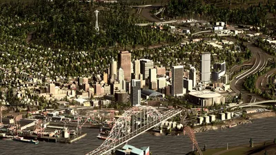Skyscraper City Video Game World Wallpaper 4K 1920x1080 Skyscraper, City, Video, Game, Cities:, Skylines, Hd, Desktop, Gray, Brown, Ultrawide, Full HD