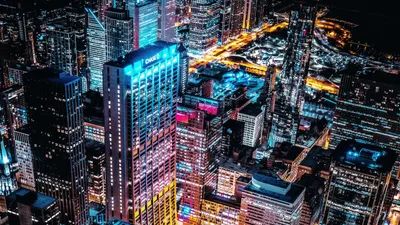 Golden Aerial Wallpaper Black/Dark Wallpaper 4K 5120x2880 Aerial, View, Of, Chicago, Illinois, Nightlights, Gray, Ultrawide, 4K