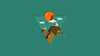 Radiant Minimalist Wallpaper Nature Wallpaper 4K 3840x2160 Minimalist, Artistic, 4k, Ultra, Hd, Pc, Desktop, Wallpaper, Stylized, Sun, Above, Triangular, Green, Ultrawide