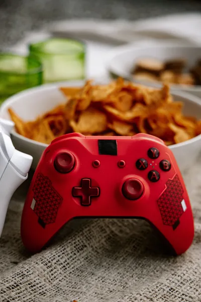Red Game Controller Gaming Wallpaper 4K, Games category