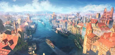 Anime Cityscape Vibrant Wallpaper 4K, World category