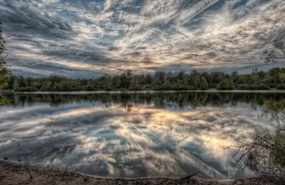 Dramatic Cloud Filled Sky Nature Wallpaper 4K 2048x1334 Hd, Pc, Desktop, Wallpaper, Background, Dramatic, Cloud-filled, Sky, Mirrored, Calm, Lake, Tree-lined, Gray, Ultrawide, Full HD