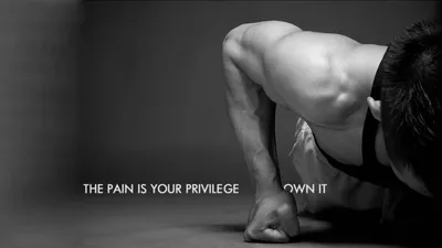 Close Person Doing Push Black/Dark Wallpaper 4K 1920x1080 Hd, Desktop, Wallpaper, Featuring, A, Close-up, Of, Person, Doing, Push-up, Motivational, Text, White, Gray, Ultrawide, Full HD
