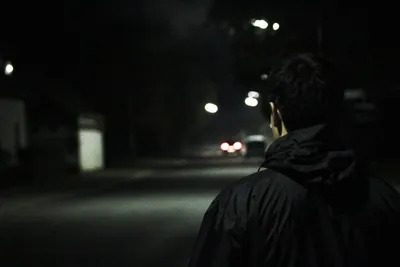 Vibrant Dark Wallpaper Black/Dark Wallpaper 4K 5184x3456 A, Dark, Photography, Scene, Features, Person, Walking, Down, Dimly, Lit, Street, Captured, Gray, Black, Landscape, 4K