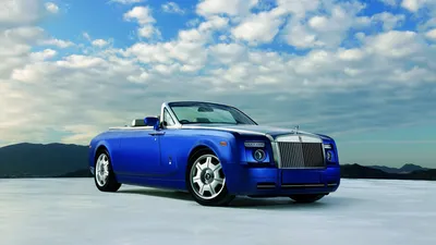 Blue Rolls Royce Phantom Nature Wallpaper 4K 1920x1080 Blue, Rolls-royce, Phantom, Convertible, Parked, On, A, Flat, Surface, Under, Partly, Cloudy, Gray, Ultrawide, Full HD