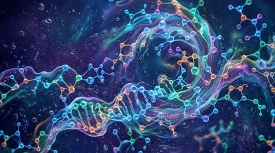 Vibrant Molecular Pattern Glowing Abstract Wallpaper 4K 5502x3070 Ultrawide, 4k