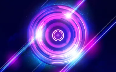 Abstract Purple Design Concentric Circles Wallpaper 4K, Abstract category