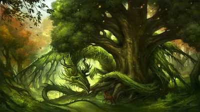 Crisp Fantasy Wallpaper Fantasy Wallpaper 4K 1920x1080 Hd, Fantasy-themed, Desktop, Wallpaper:, Featuring, A, Majestic, Green, Dragon, Blending, Into, Enchanted, Gray, Brown, Ultrawide, Full HD