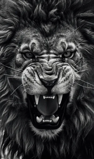 Angry Lion Face Animals Wallpaper 4K 2208x3730 Lion, Full HD, Portrait