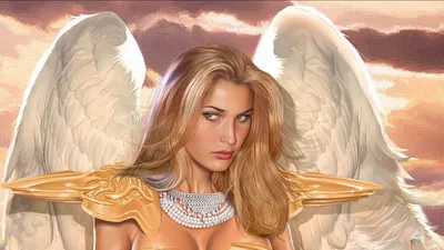 Vibrant Fantasy Wallpaper Fantasy Wallpaper 4K 1920x1080 A, Stunning, Fantasy-themed, Hd, Desktop, Wallpaper, Featuring, Powerful, Angel, Golden, Armor, Exquisite, White, Gray, Ultrawide, Full HD