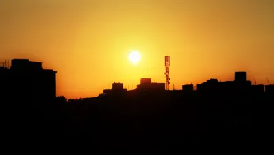 City Sunset World World Wallpaper 4K 5184x2929 City, Sunset, Orange, Purple, Ultrawide, 4K