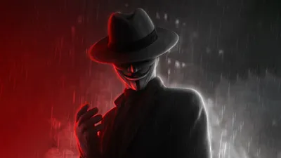 Sleek Anonymous Wallpaper Technology Wallpaper 4K 3840x2160 4K, Ultra, Hd, Desktop, Wallpaper, Featuring, An, Anonymous, Figure, Wide-brimmed, Hat, Mask, Gray, Ultrawide