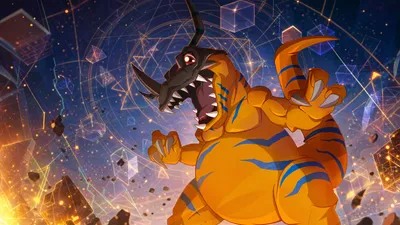 Greymon Digimon Roaring Nature Wallpaper 4K 3838x2158 Ultrawide, QHD