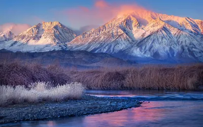 Serene Mountain Range Wallpaper 4K, Nature category