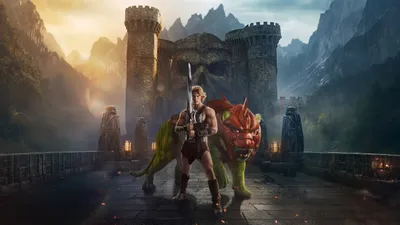 Man Battle Cat Nature Wallpaper 4K 5118x2879 He-man, Ultrawide, 4k