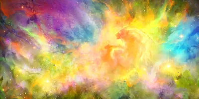 Dark Vibrant Wallpaper Space Wallpaper 4K 2560x1280 Vibrant, Sci-fi, Hd, Desktop, Wallpaper, Featuring, A, Colorful, Lion, Shape, Emerging, Glowing, Purple, Orange, Pink, Ultrawide, QHD