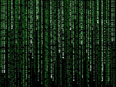 Cascading Green Digital Wallpaper 4K, Technology category