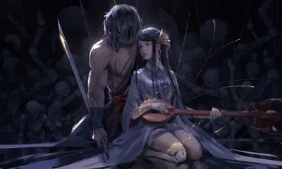 Dreamy Definition Wallpaper Games Wallpaper 4K 5000x3000 A, High-definition, Desktop, Wallpaper, Featuring, Characters, From, The, Fantasy, Video, Game, Dungeon, Gray, Ultrawide, 4K