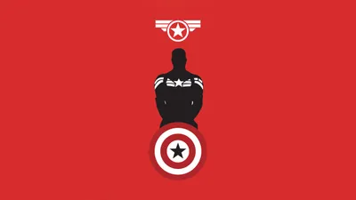 Red Minimalist Superhero Minimal Wallpaper 4K 5120x2880 Red, Minimalist, Superhero, Comic, Captain, America, Desktop, White, Ultrawide, 4K