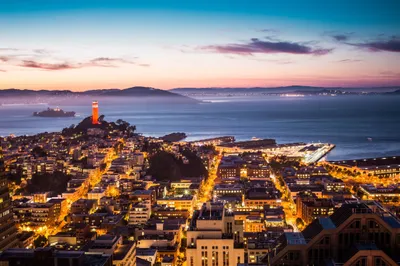 Coit Tower Alcatraz Part Black/Dark Wallpaper 4K 2208x1471 Coit, Full HD, Ultrawide